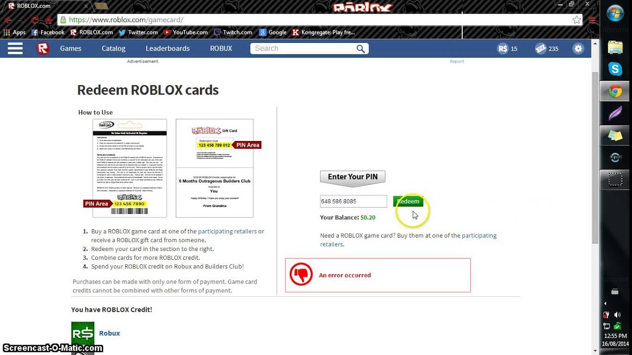 Roblox redeem cards free robux no verification
